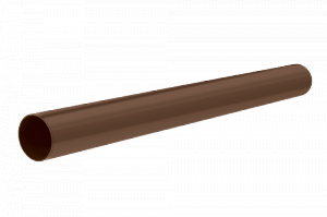 Труба водосточная с муфтой ПВХ, цвет Коричневый, 4м